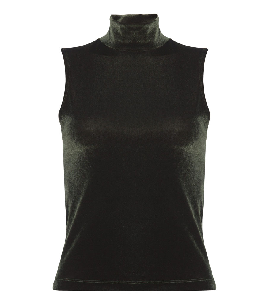 blusa gola alta preta