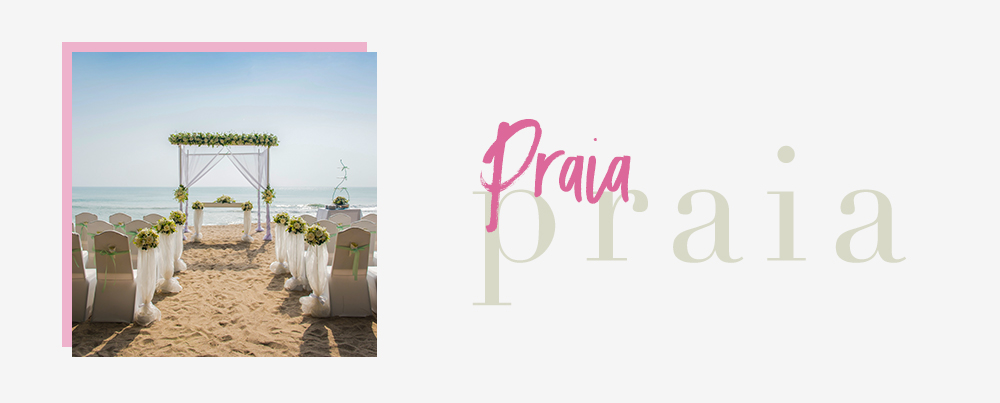 altar de casamento na praia